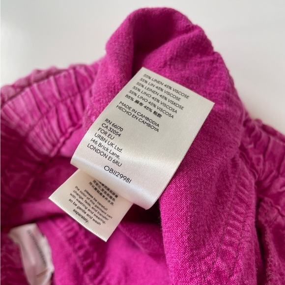 Anthropologie Women's Pink Rhys Utility Jogger LINEN Blend in Size XS - Picture 6 of 10